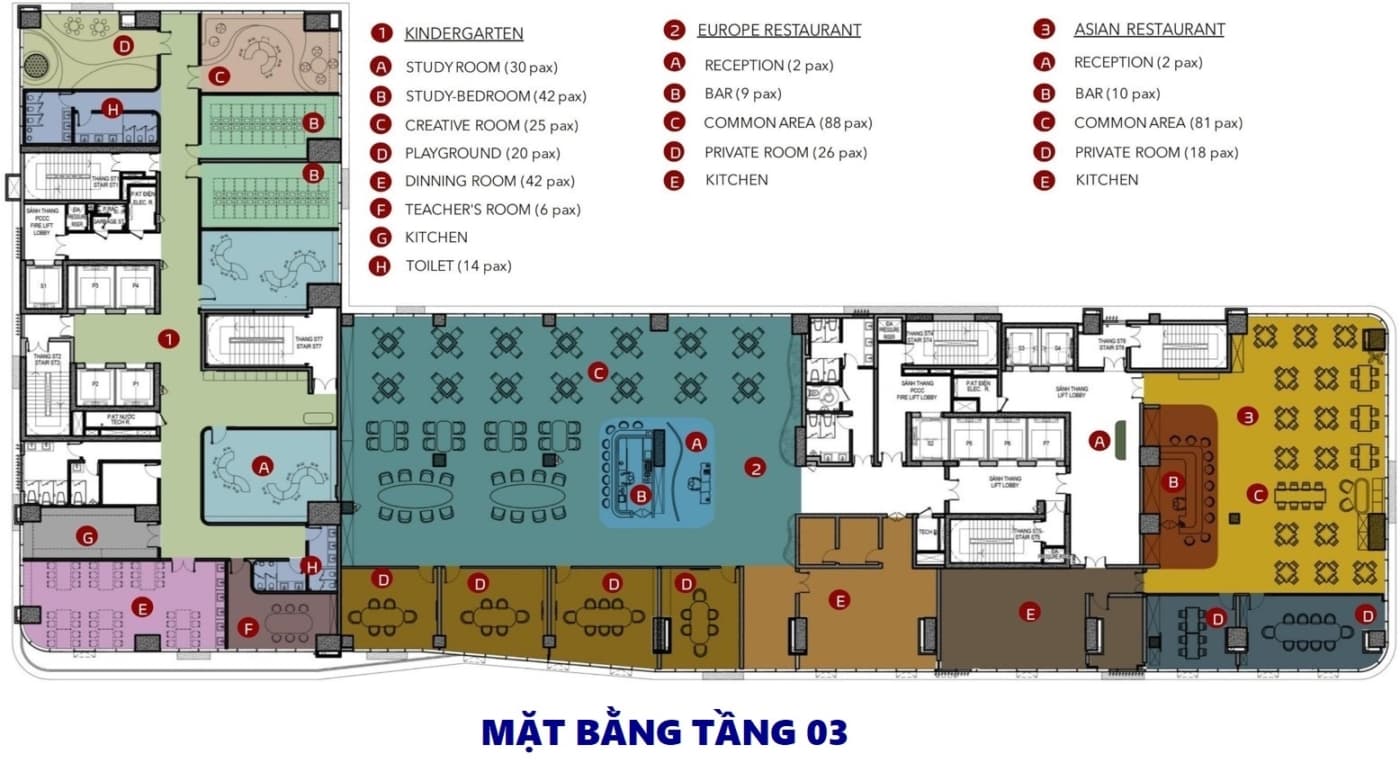 Mặt bằng tầng 03