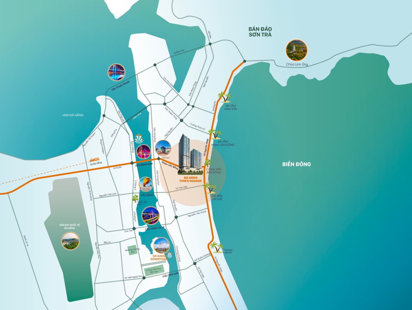 Vị trí dự án Times Square Đà Nẵng