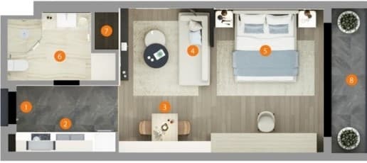 Thiết kế Studio 45m²