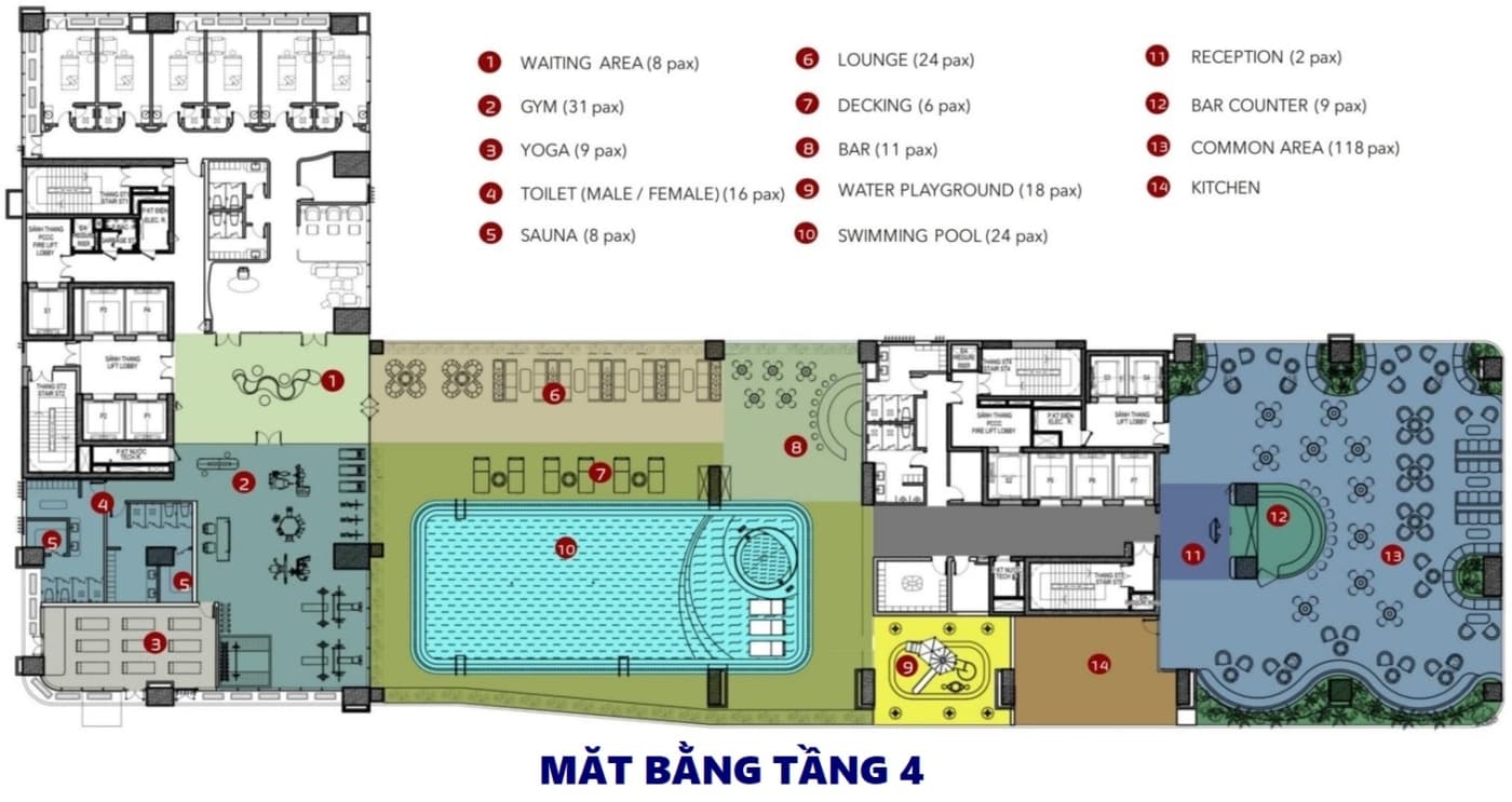 Mặt bằng tầng 4